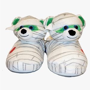 Build A Bear Mummy Halloween Slippers 10/11 Toddler little boy